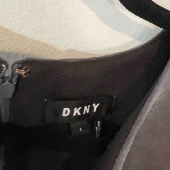 DKNY Faux Suede Fit Flare Scuba Dress Size 4 - Picture 11 of 13